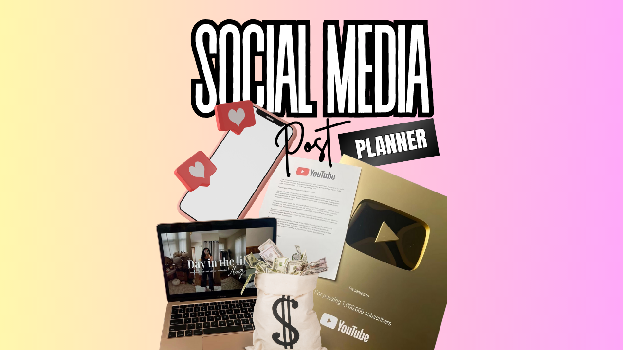Social Media Planner 55page | Content Strategy & Growth Organizer