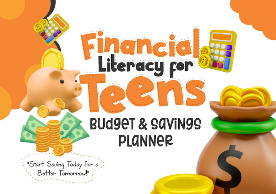 Financial Literacy For Teens Budget & Saving Planner