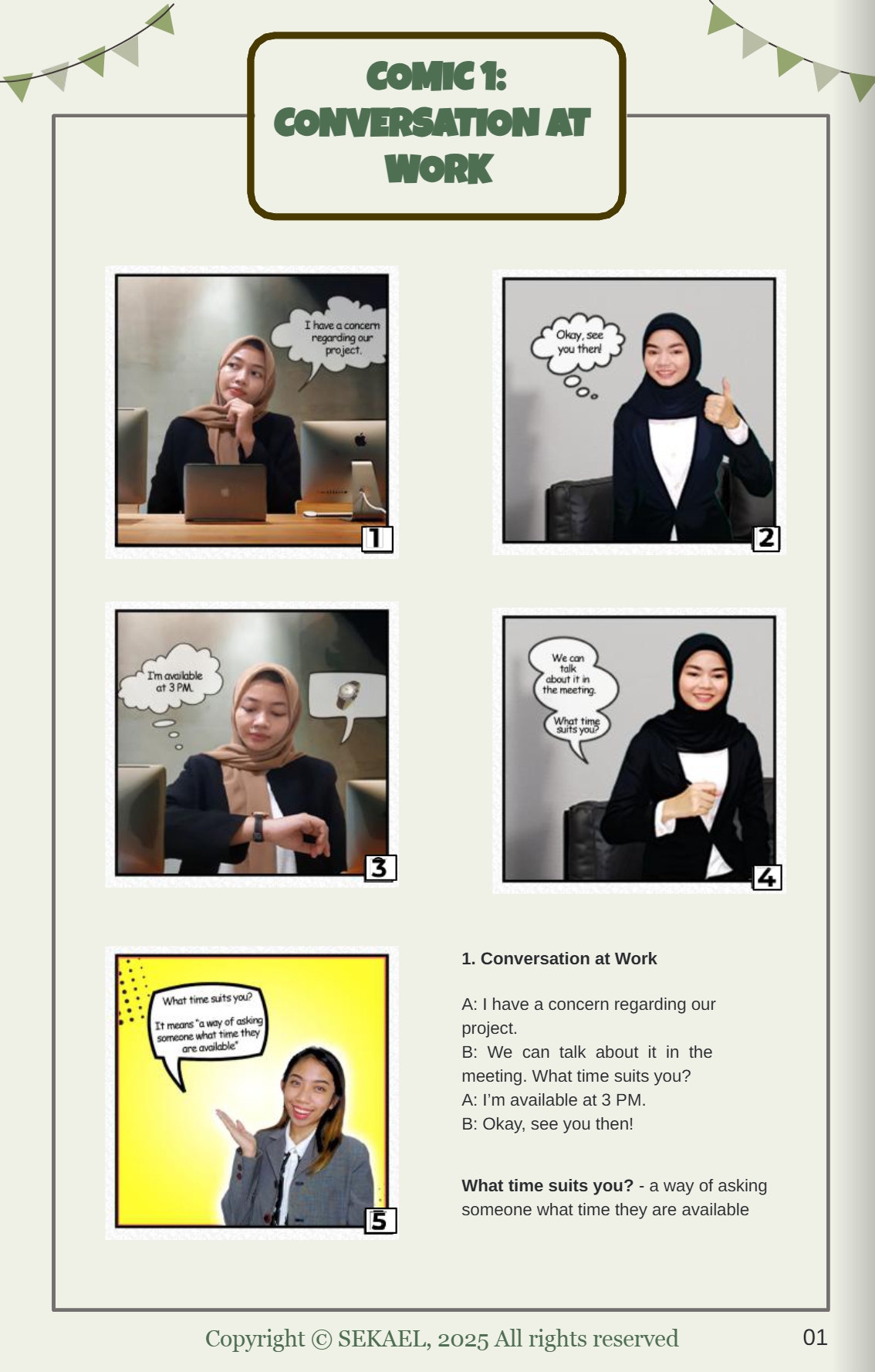 Comic Collections: A Compilation of Daily Professional and Casual Conversations (Book 1)
