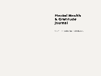 My Mental Health Jurnal