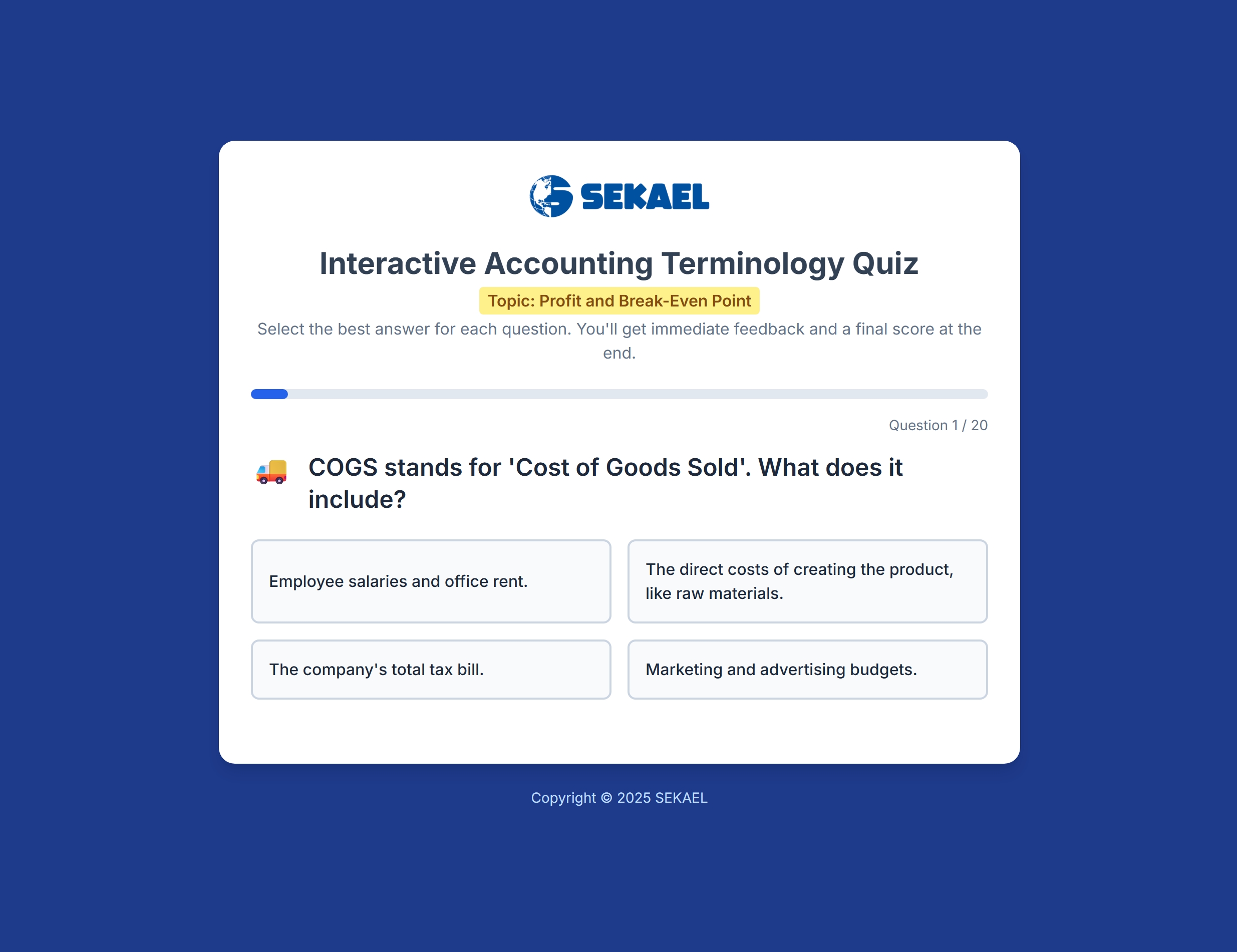 Be Fearless in Accounting: Calculate Your Break-Even and Unlock Your Profit by SEKAEL 