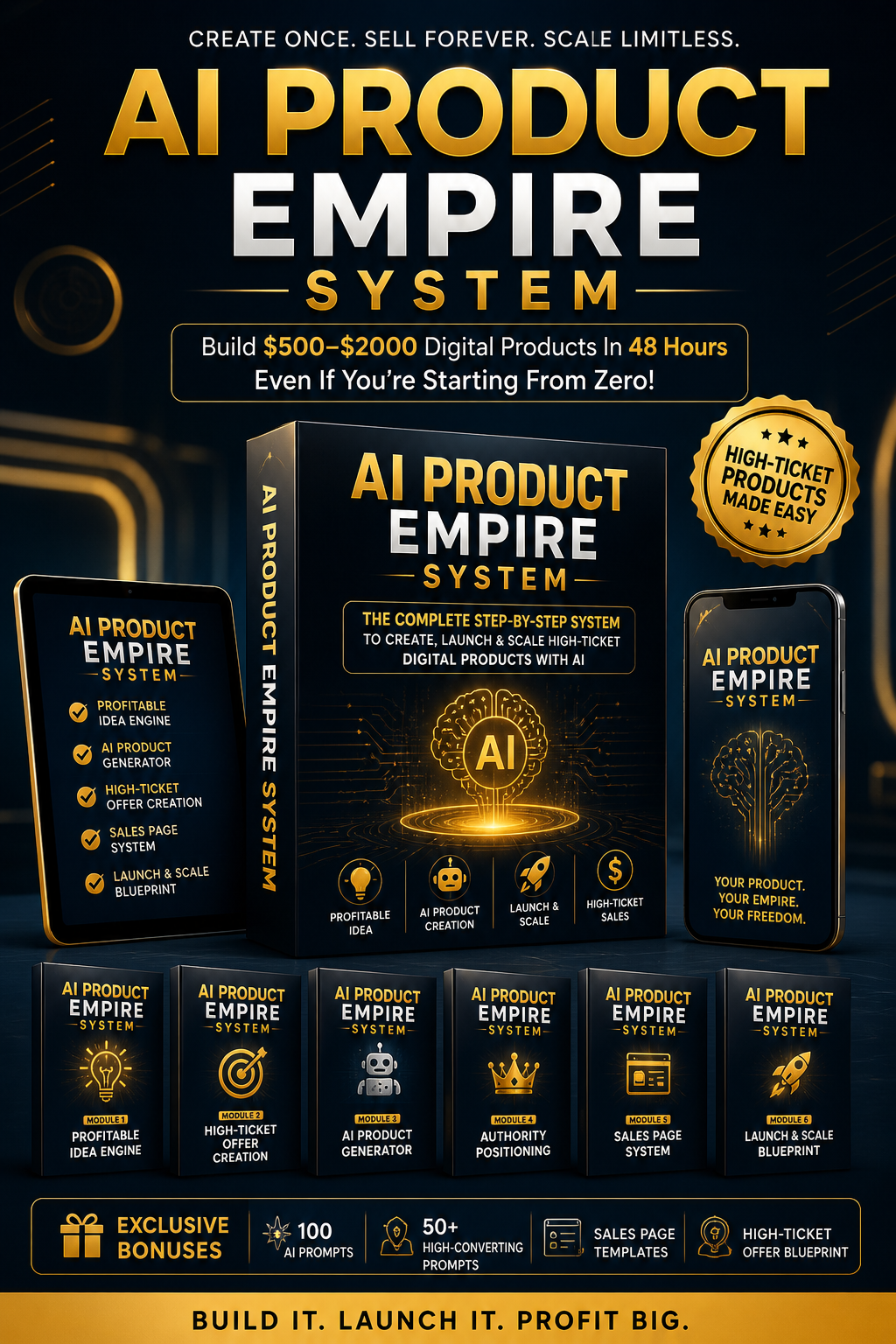 š AI Product Empire System⢠Build a $500ā$2000 Digital Product in 48 Hours ā