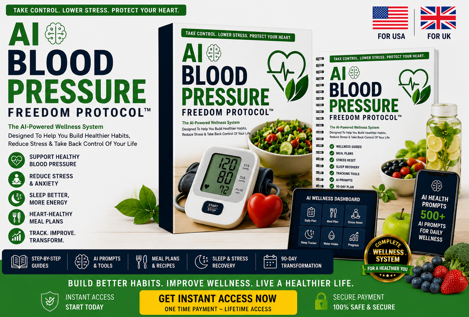 AI Blood Pressure Freedom Protocol™ Designed For Busy Adults In The US & UK