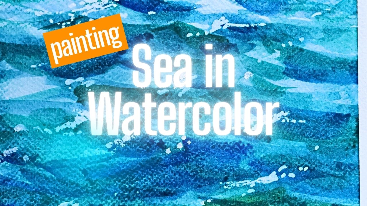 Paint Sparkling Seawater with Watercolor
