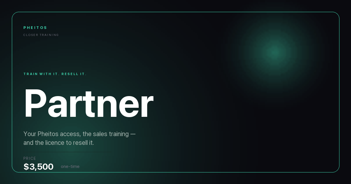 Pheitos Partner Licence – AI Sales Training Software with Reseller Rights