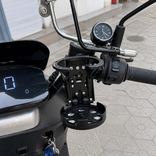 360° Adjustable Foldable Motorcycle Cup Holder – Bicycle Water Bottle Mount