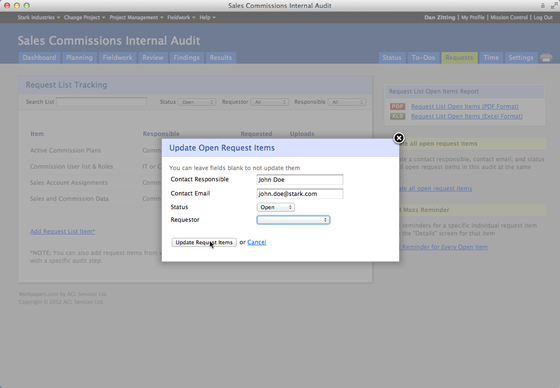 Update Request Attributes