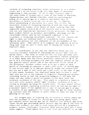 The Role of the Canadian Chartered Banks in Oil Property Evaluation and Financing of the Petroleum Industry Page 6
