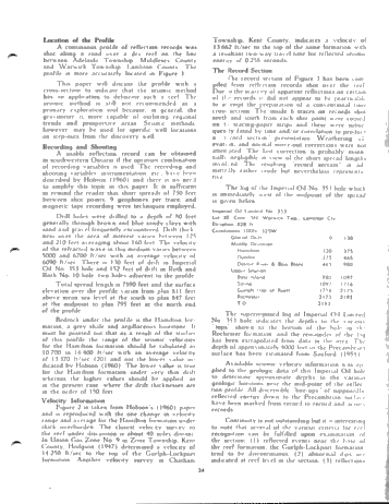 A Seismic Profile Over a Reef in Southwest Ontario Page 2