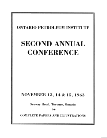 Second Annual Conference Page 1