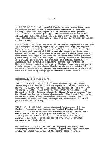 Cambrian Drilling, Completions and Production Problems in Ohio Page 1