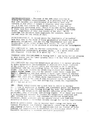 The Use of Terrestrial Heat Flow Data in Interpreting Regional Geology (Co-Author: Dr. A.E. Beck) Page 1