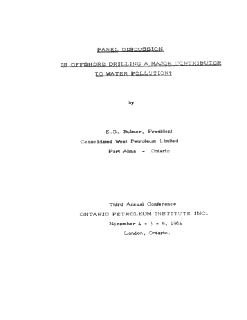 Is Offshore Drilling a Major Contributor to Water Pollution? Page 2