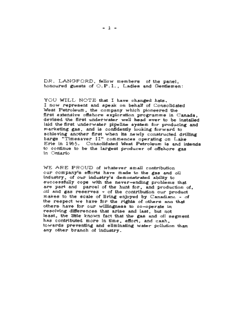 Is Offshore Drilling a Major Contributor to Water Pollution? Page 1
