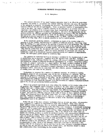 A Banker's Evaluation of Petroleum Properties Page 1