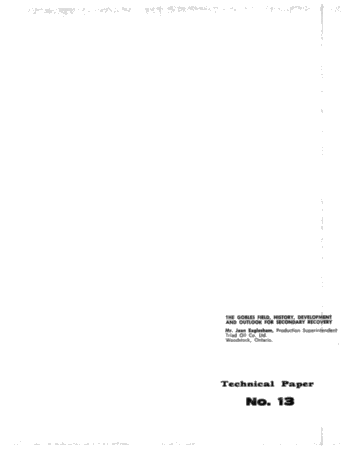 The Gobles Field. History, Development and Outlook for Secondary Recovery Page 1