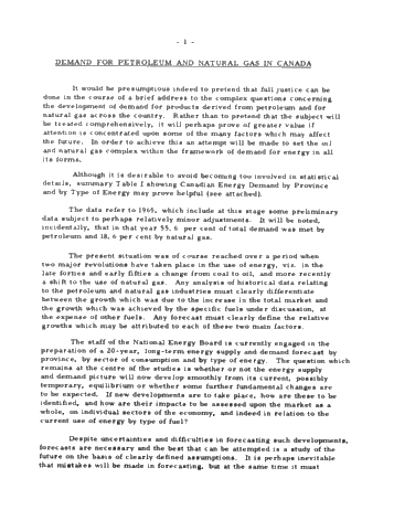 Demand for Petroleum and Natural Gas in Canada Page 3