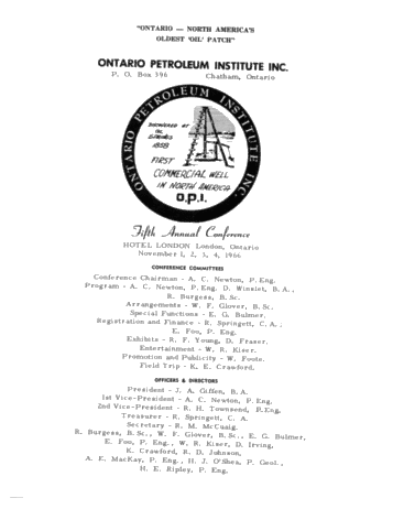 Fifth Annual Conference Page 1
