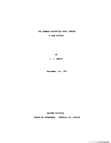 The Kimball Colinville Reef Complex - a Case History Page 1