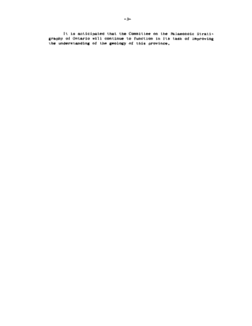 The Purpose, Aims and Achievements of the Committee on the Paleozoic Stratigraphy of Ontario Page 3