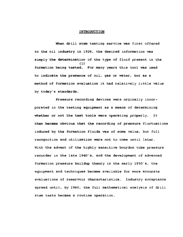 Formation Evaluation by Drill Stem Testing Page 1