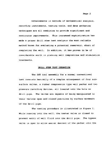 Formation Evaluation by Drill Stem Testing Page 2