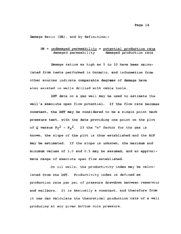 Formation Evaluation by Drill Stem Testing Page 14