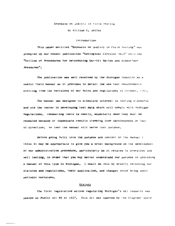 Emphasis on Quality in Well Testing Page 1