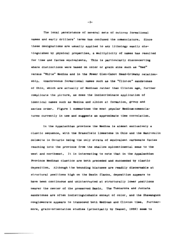 The Occurrence of Hydrocarbons in the Medinan (Alexandrian) Series South of Lake Erie Page 3