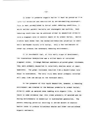 The Occurrence of Hydrocarbons in the Medinan (Alexandrian) Series South of Lake Erie Page 12