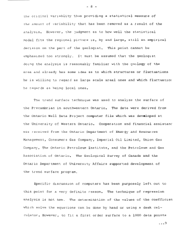 Trend Surface Analysis - A New Look at Old Data Page 8