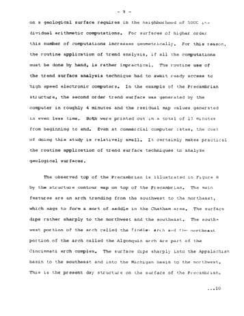 Trend Surface Analysis - A New Look at Old Data Page 9
