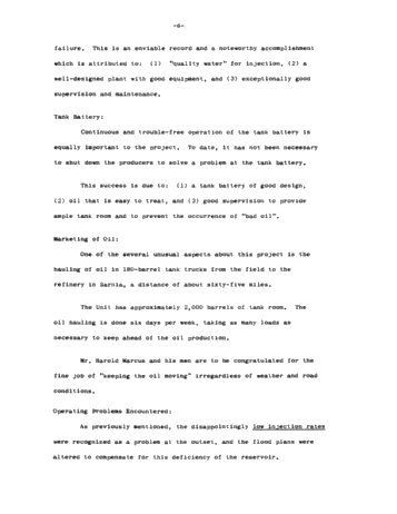 A Progress Report on the Canada-Cities Service Rodney Waterflood Unit Page 6