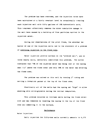 A Progress Report on the Canada-Cities Service Rodney Waterflood Unit Page 7