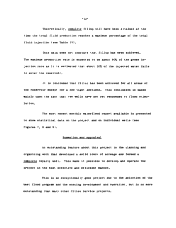 A Progress Report on the Canada-Cities Service Rodney Waterflood Unit Page 12
