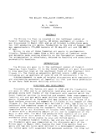 The Willey Oil Pool Page 1