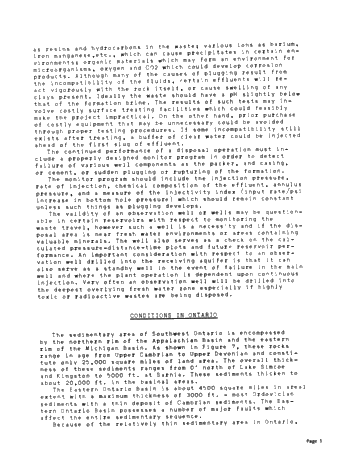 Subsurface Disposal of Liquid Wastes in Ontario Page 5