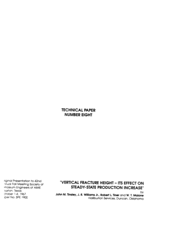 Vertical Fracture Height-Its Effect on Steady-State Production Increase Page 1