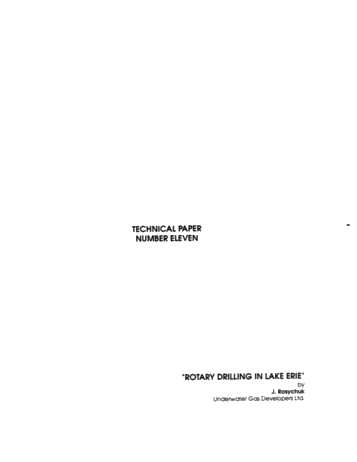 Rotary Drilling in Lake Erie Page 1