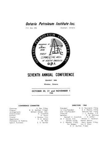 Seventh Annual Conference Page 1