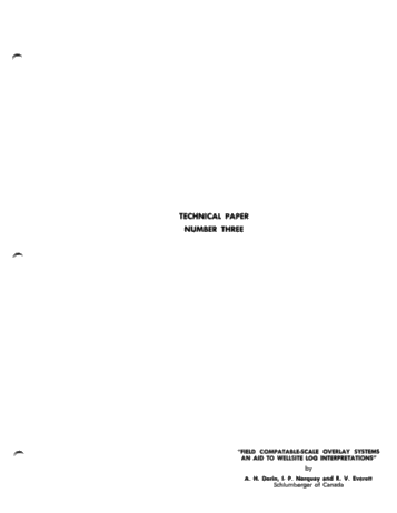 Field Compatible-Scale Overlay Systems; an Aid to Wellsite Log Interpretations Page 1