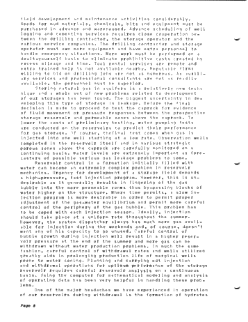Development and Operation of Northern Natural's Aquifer Gas Storage Reservoirs Page 8