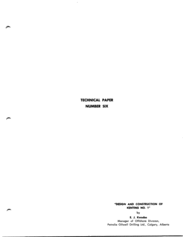 Design and Construction of Kenting No. 1 Page 1