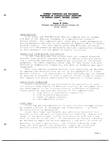 Current Completion and Fracturing Techniques in Clinton-Cataract Reservoirs of Norfolk County, Ontario Page 3