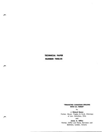 Financing Canadian Drilling With U.S. Funds Page 1