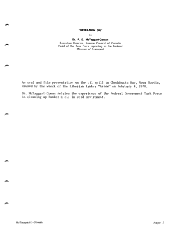 Operation Oil Page 1