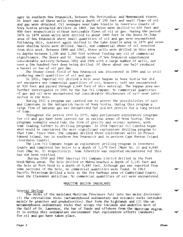 Petroleum Potential in the Maritime Region of Canada Page 2