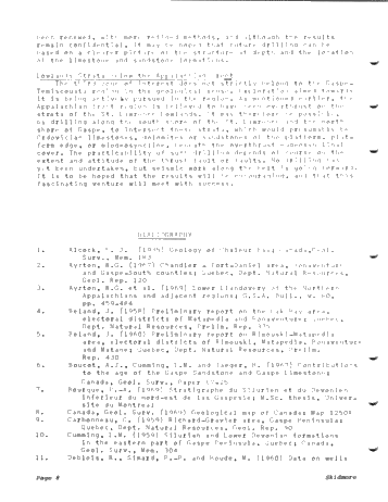 Petroleum Potential in the Gaspe Region of Quebec Page 8