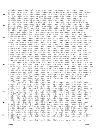 L.N.G. - Its Place Within the North American Energy Picture Page 3