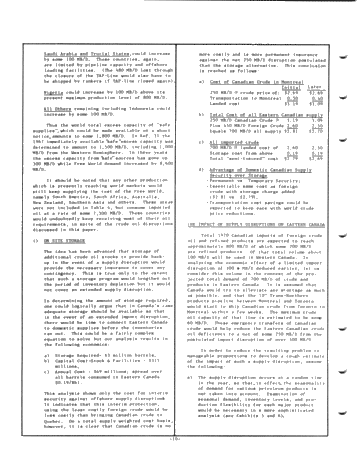 Canadian Oil Security and the Impact of Supply Disruptions Page 10